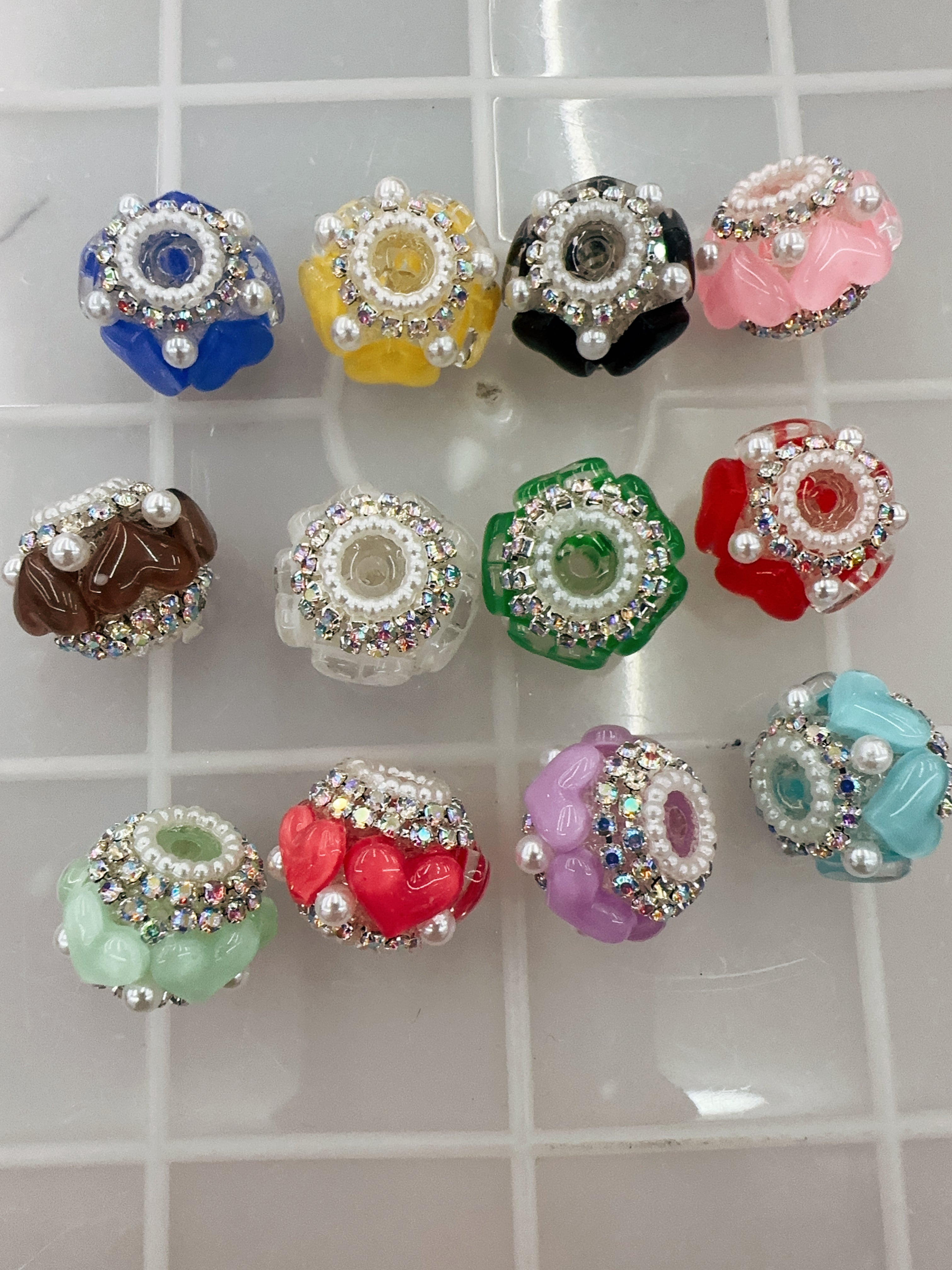 Bubble heart beads