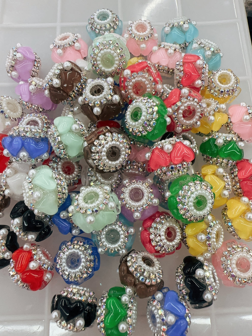 Bubble heart beads